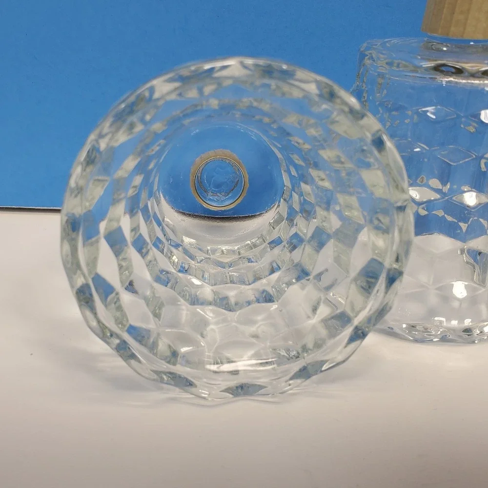 Vintage Votive Cups‎ Peg Candles Cubist Glass Home Interiors Quantity of 3